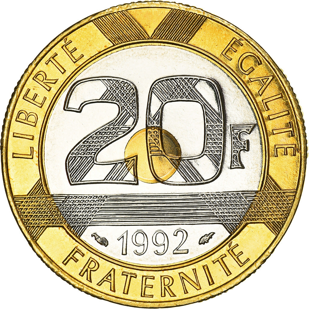 Monnaie, France, Mont Saint Michel, 20 Francs, 1992, Frappe médaille, FDC