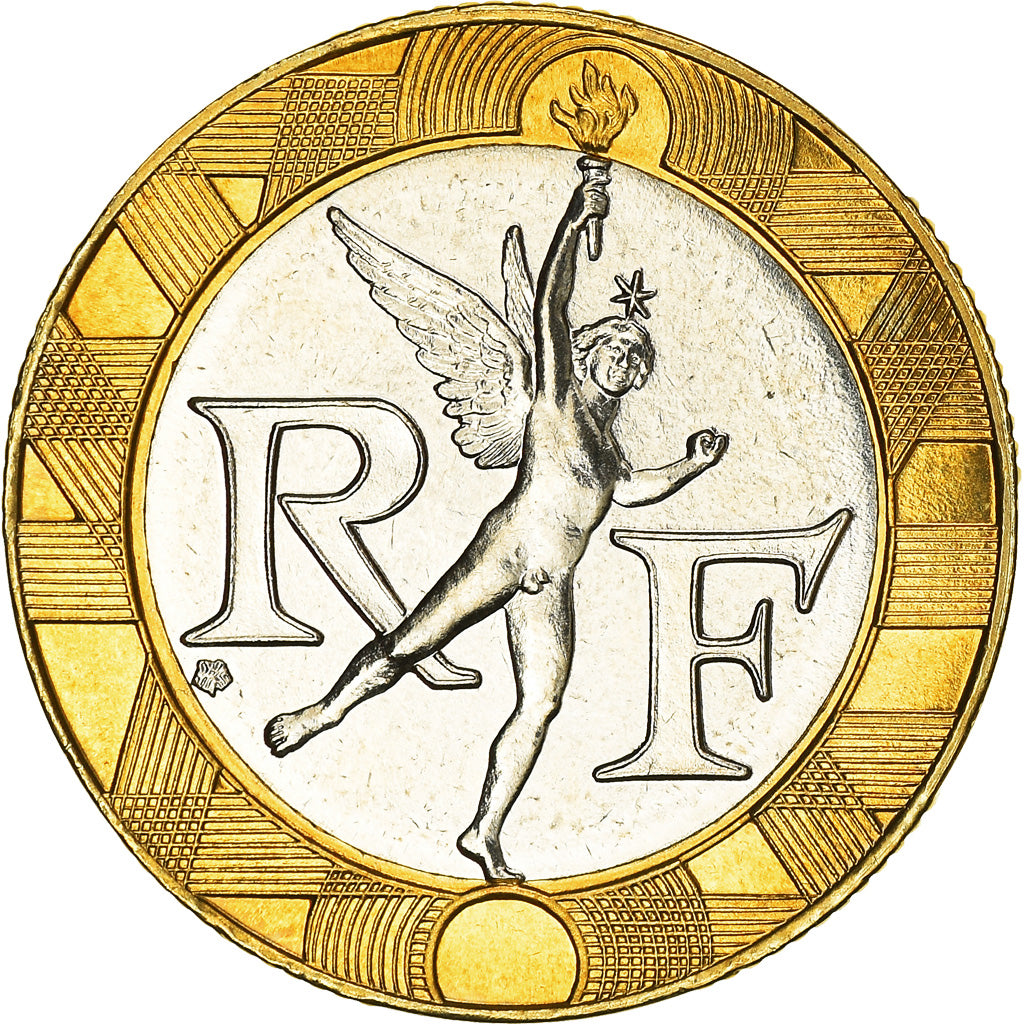 Munten, Frankrijk, Génie, 10 Francs, 1992, Frappe médaille, FDC, Bi-Metallic