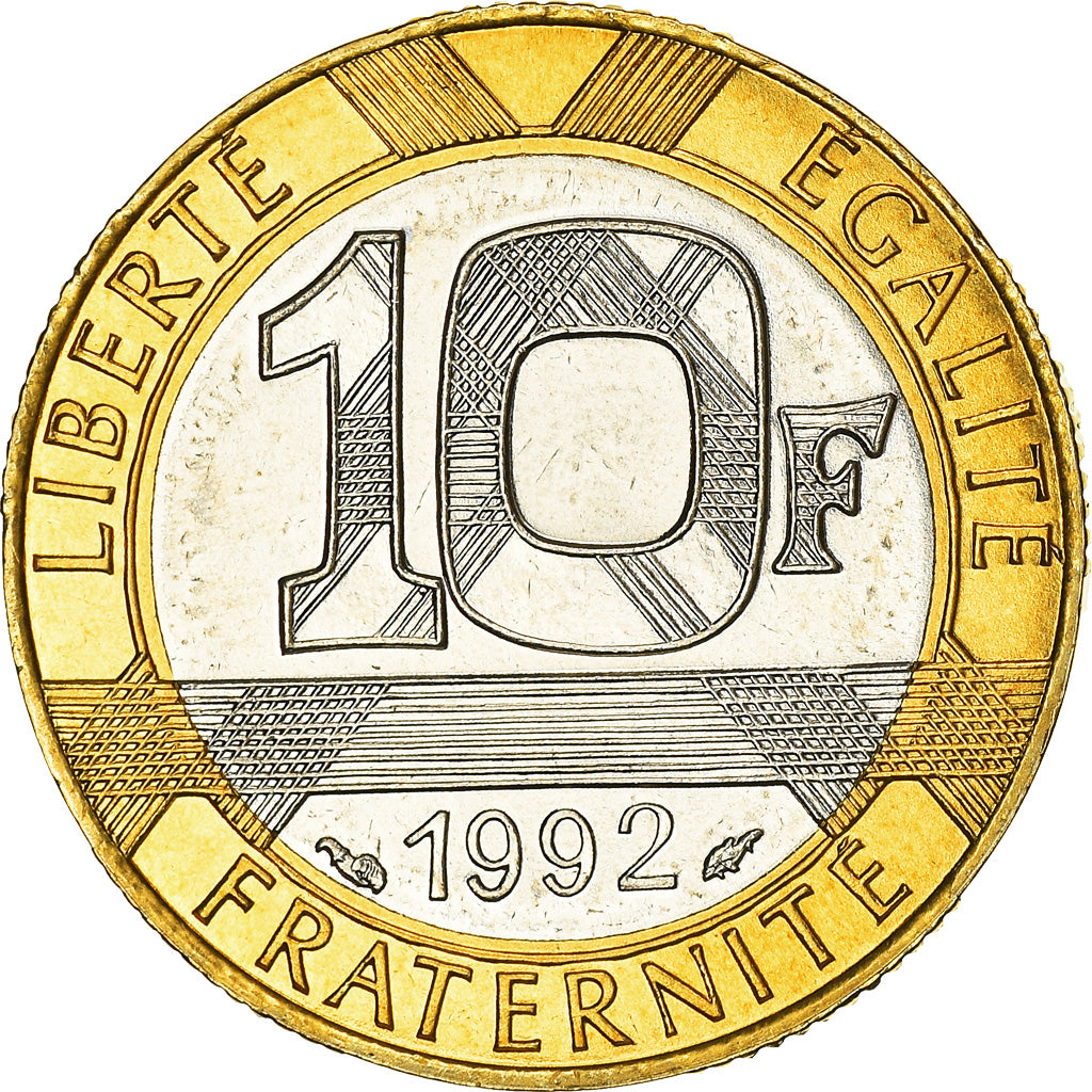 Munten, Frankrijk, Génie, 10 Francs, 1992, Frappe médaille, FDC, Bi-Metallic