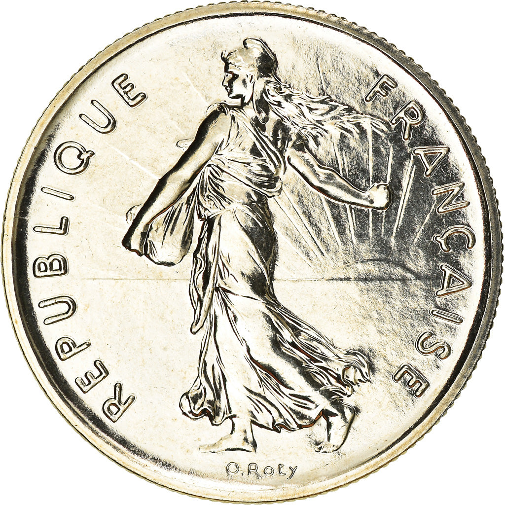 Moneta, Francia, Semeuse, 5 Francs, 1992, Paris, Medal alignment, FDC, Nichel