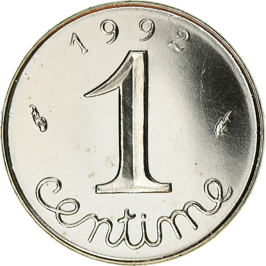 Coin, France, Épi, Centime, 1992, Paris, Frappe médaille, MS(65-70), Stainless