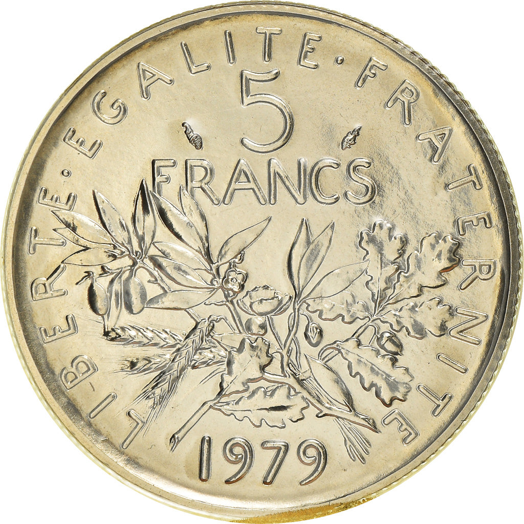 Coin, France, Semeuse, 5 Francs, 1979, Paris, MS(65-70), Nickel Clad