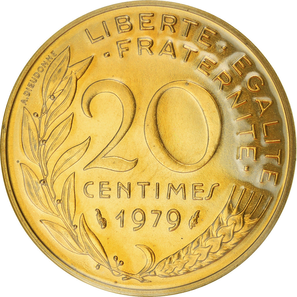 Münze, Frankreich, Marianne, 20 Centimes, 1979, Paris, STGL, Aluminum-Bronze