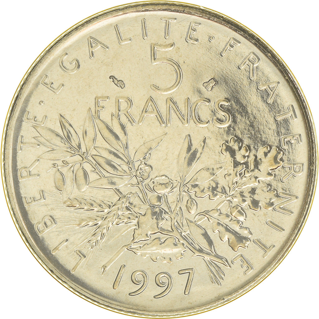 Coin, France, Semeuse, 5 Francs, 1997, Paris, MS(65-70), Nickel Clad