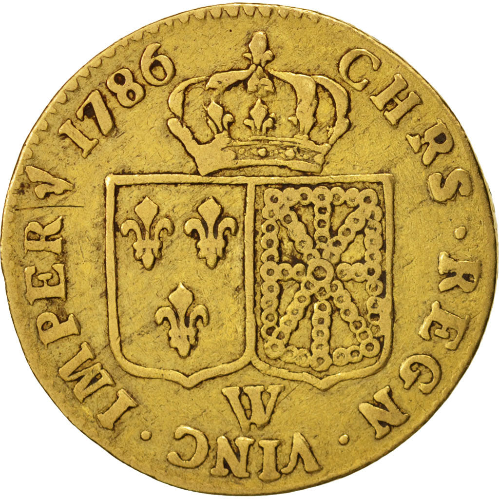 Francia, Louis XVI, Louis d'or à la tête nue, Louis d'Or, 1786, Lille, MB+,...