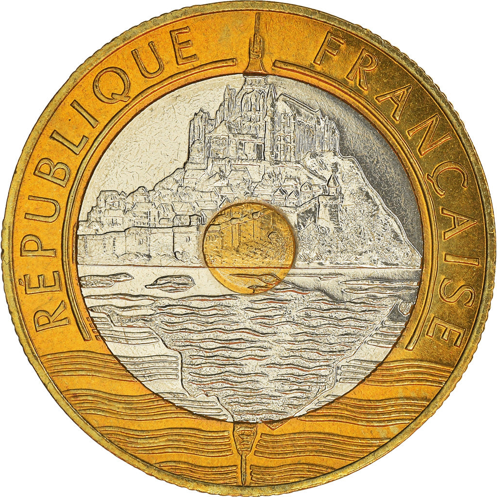 Coin, France, Mont Saint Michel, 20 Francs, 1997, Paris, MS(65-70)