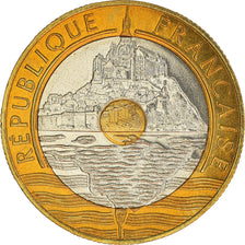 Coin, France, Mont Saint Michel, 20 Francs, 1997, Paris, MS(65-70)
