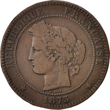 Monnaie, France, Cérès, 10 Centimes, 1873, Paris, TB, Bronze, KM:815.1