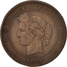 France, Cérès, 10 Centimes, 1898, Paris, VF(30-35), Bronze, KM:815.1