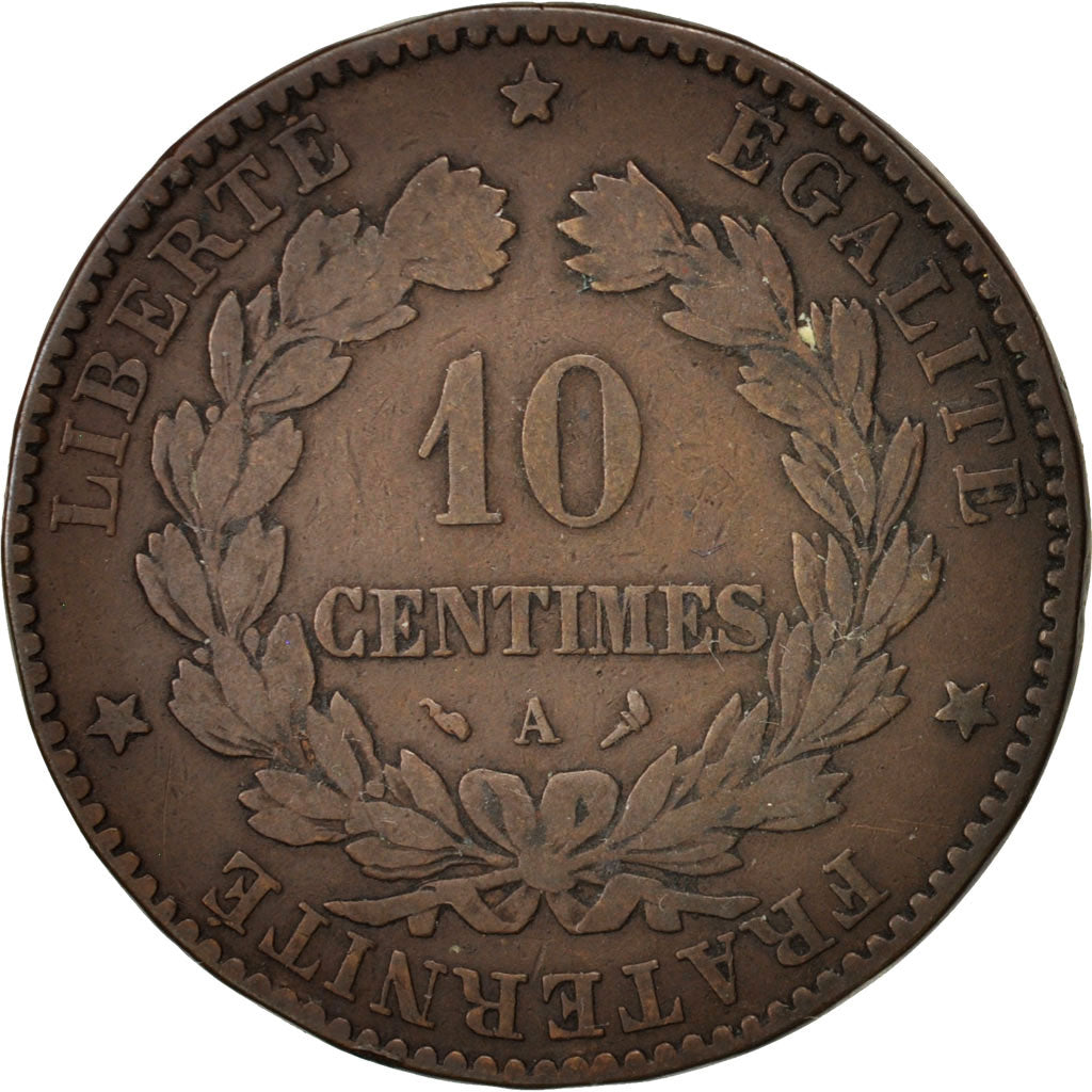 France, Cérès, 10 Centimes, 1898, Paris, VF(30-35), Bronze, KM:815.1