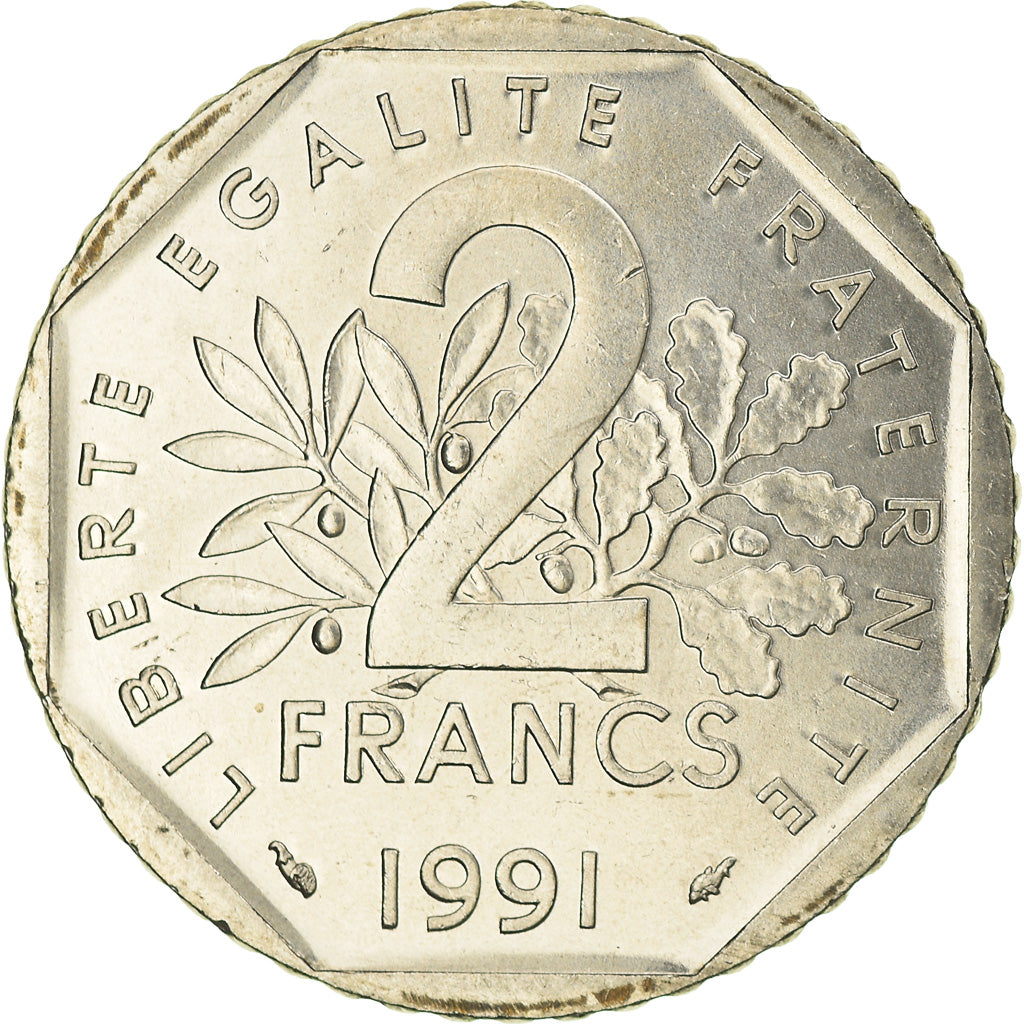 Monnaie, France, Semeuse, 2 Francs, 1991, Paris, SUP+, Nickel, KM:942.2
