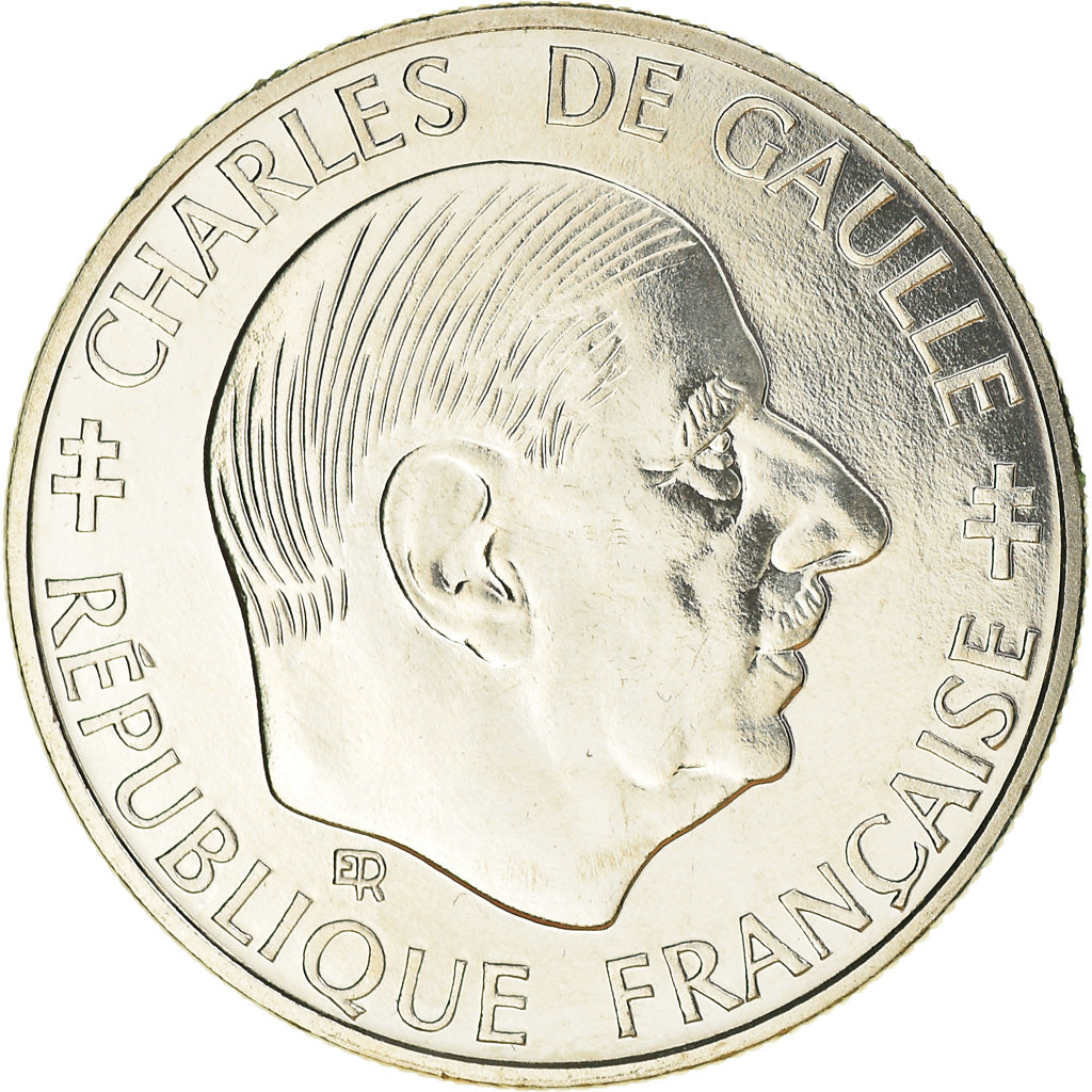 Moneta, Francja, Charles de Gaulle, Franc, 1988, Paris, MS(65-70), Nikiel