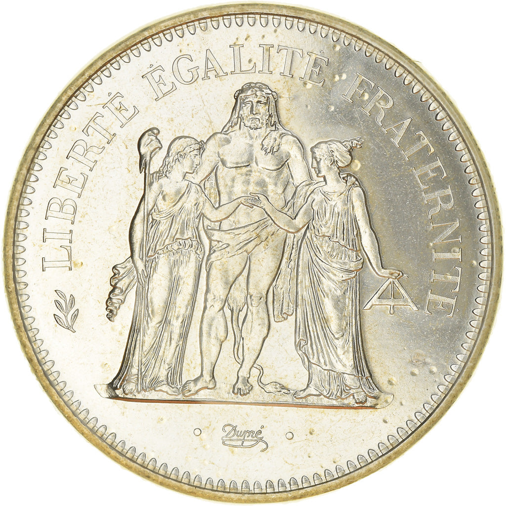 Coin, France, Hercule, 50 Francs, 1980, Paris, MS(65-70), Silver, KM:941.1