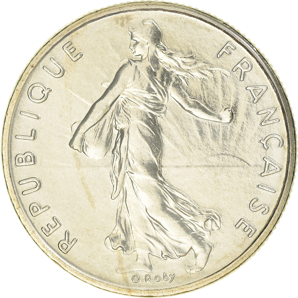 Moneta, Francja, Semeuse, 1/2 Franc, 1980, Paris, FDC, MS(65-70), Nikiel