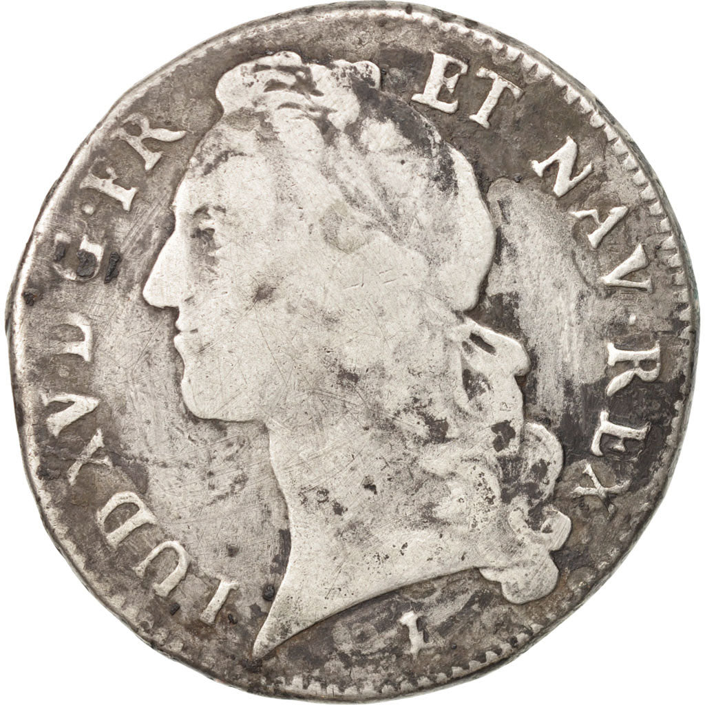 Frankreich, Louis XV, Écu au bandeau, 1748, Montpellier, SGE+, Silber, KM 512.14