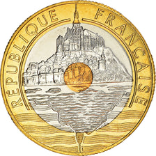Monnaie, France, Mont Saint Michel, 20 Francs, 1998, Paris, FDC, Tri-Metallic