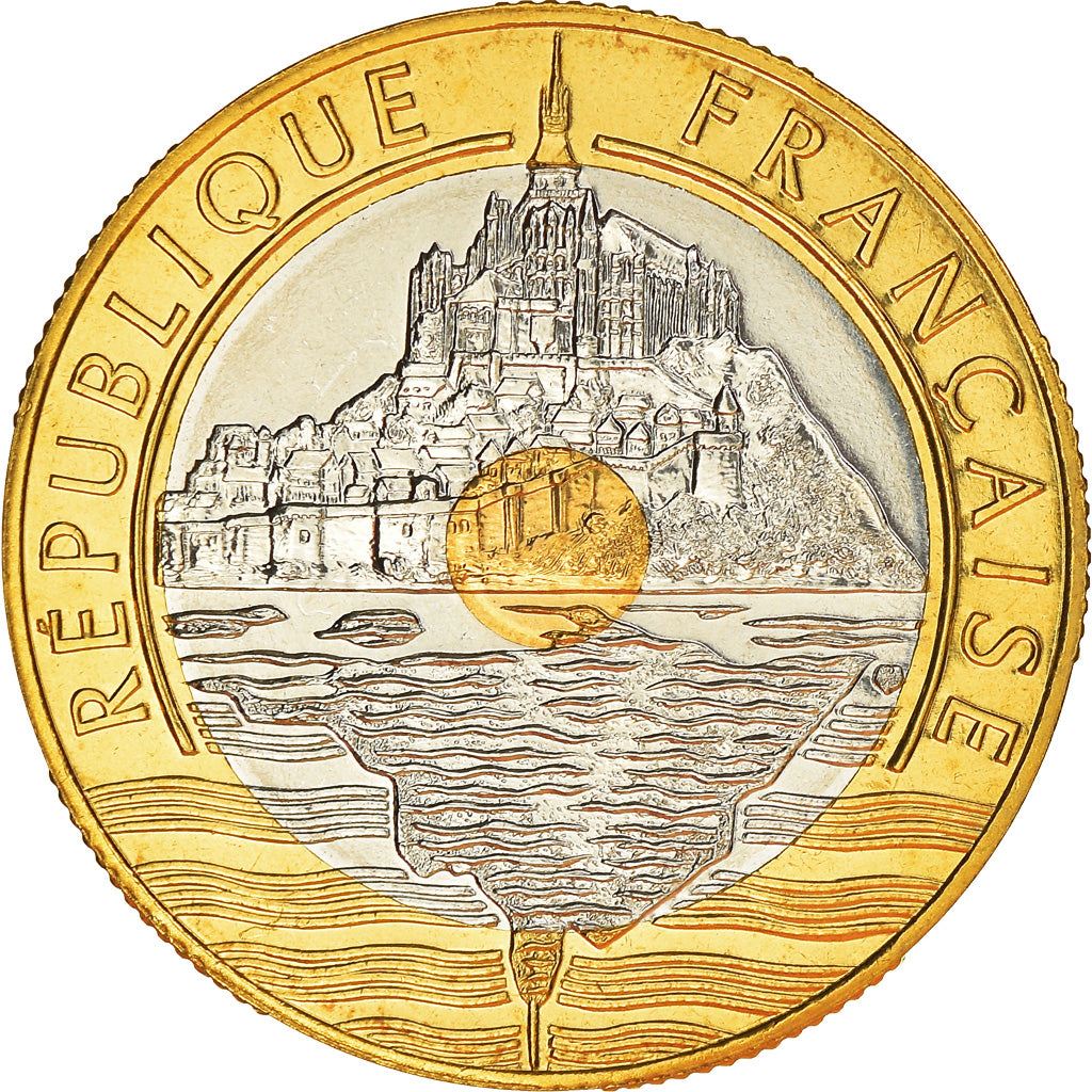 Coin, France, Mont Saint Michel, 20 Francs, 1998, Paris, MS(65-70)