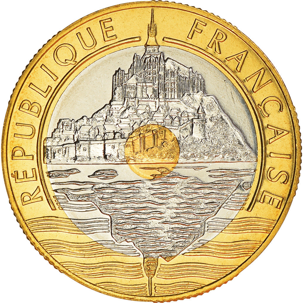 Monnaie, France, Mont Saint Michel, 20 Francs, 1998, Paris, FDC, Tri-Metallic