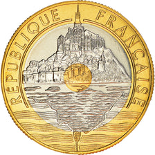Monnaie, France, Mont Saint Michel, 20 Francs, 1998, Paris, FDC, Tri-Metallic