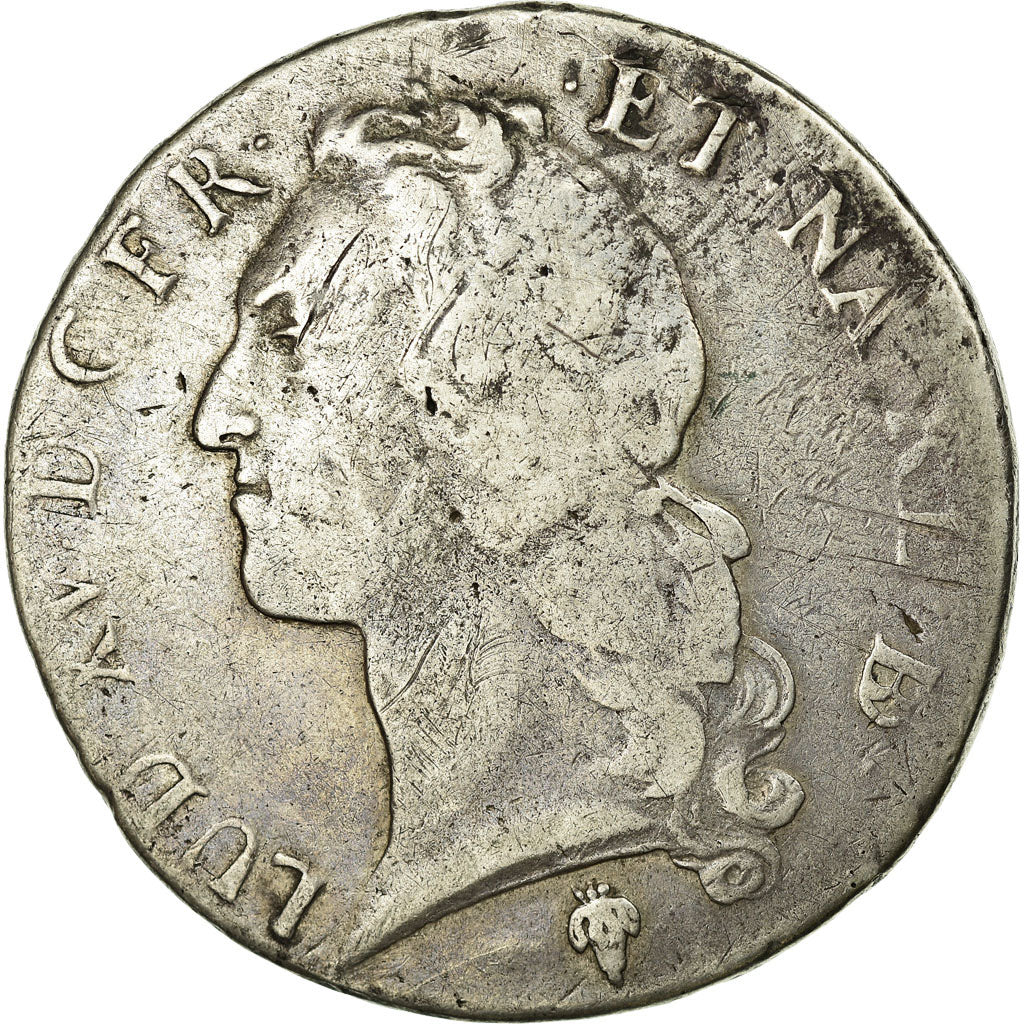 Moneda, Francia, Louis XV, Écu de Béarn au bandeau, Ecu, 1742, Pau, BC, Plata
