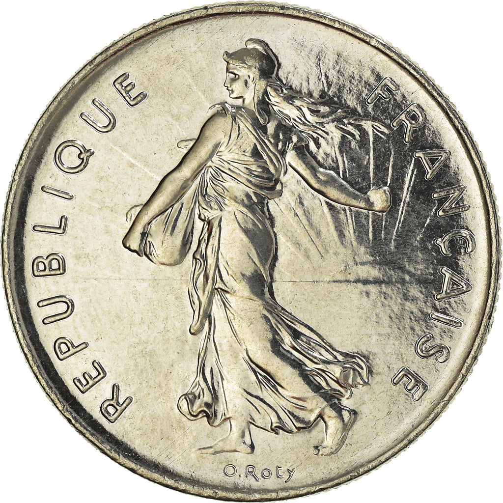 Coin, France, Semeuse, 5 Francs, 1998, Paris, MS(64), Nickel Clad Copper-Nickel