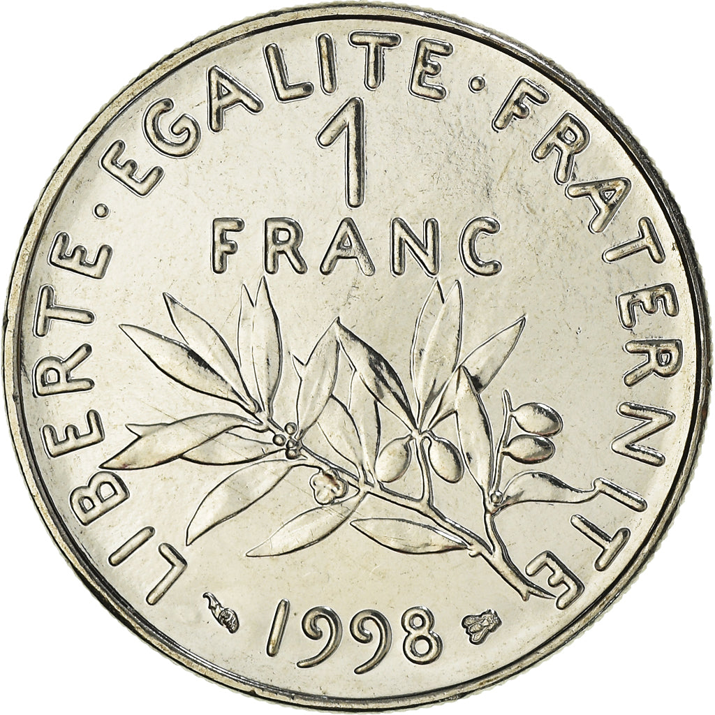 Munten, Frankrijk, Semeuse, Franc, 1998, Paris, UNC, Nickel, KM:925.1