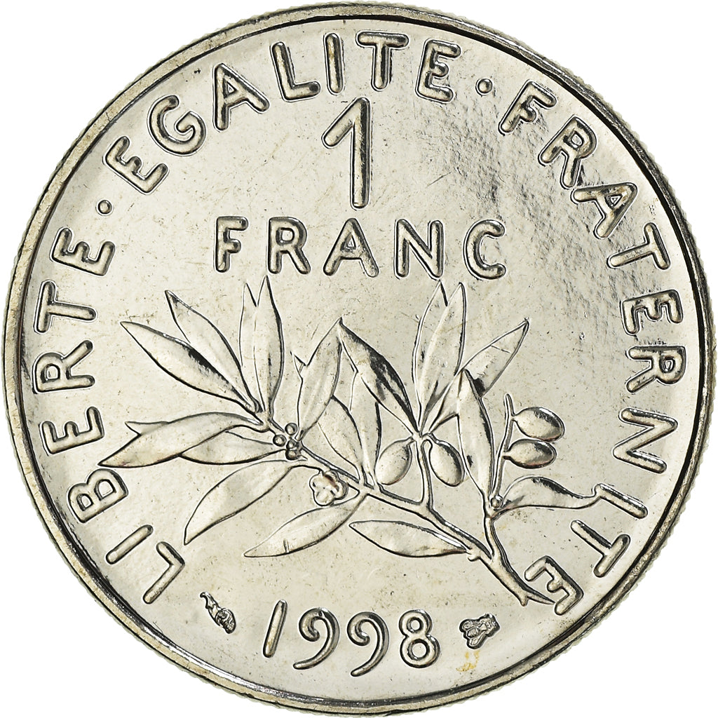 Monnaie, France, Semeuse, Franc, 1998, Paris, SPL+, Nickel, Gadoury:474