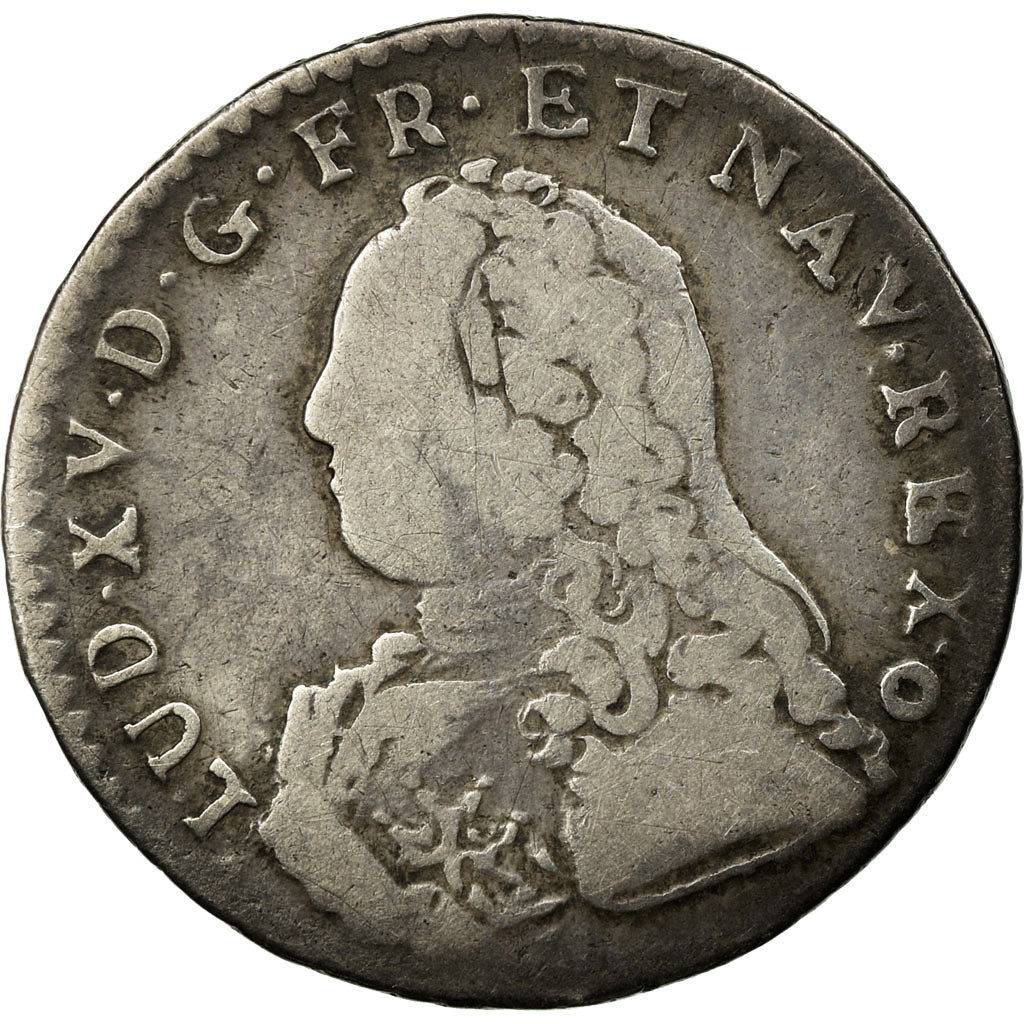 Moneda, Francia, Louis XV, 1/10 Écu aux branches d'olivier, 12 Sols, 1/10 ECU