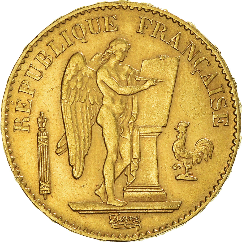 Munten, Frankrijk, Génie, 20 Francs, 1886, Paris, PR, Goud, KM:825