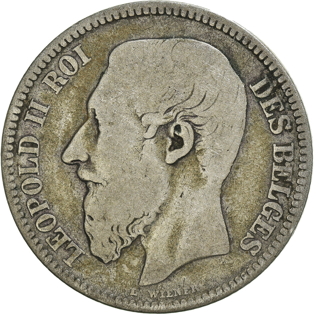 Münze, Belgien, Leopold II, 2 Francs, 2 Frank, 1867, S, Silber, KM:30.1