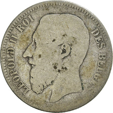 Münze, Belgien, Leopold II, 2 Francs, 2 Frank, 1866, SGE+, Silber, KM:30.1