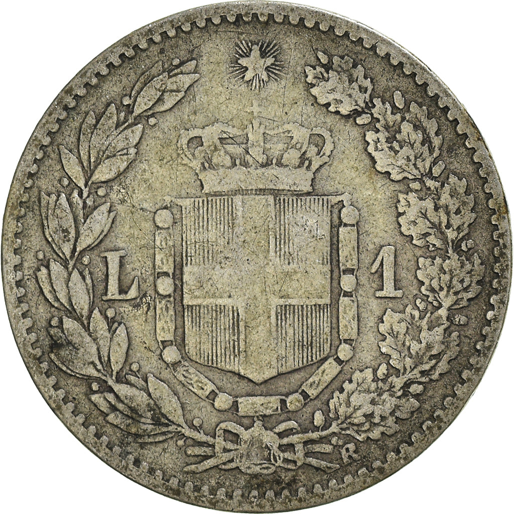 Coin, Italy, Umberto I, Lira, 1886, Rome, VF(20-25), Silver, KM:24.1