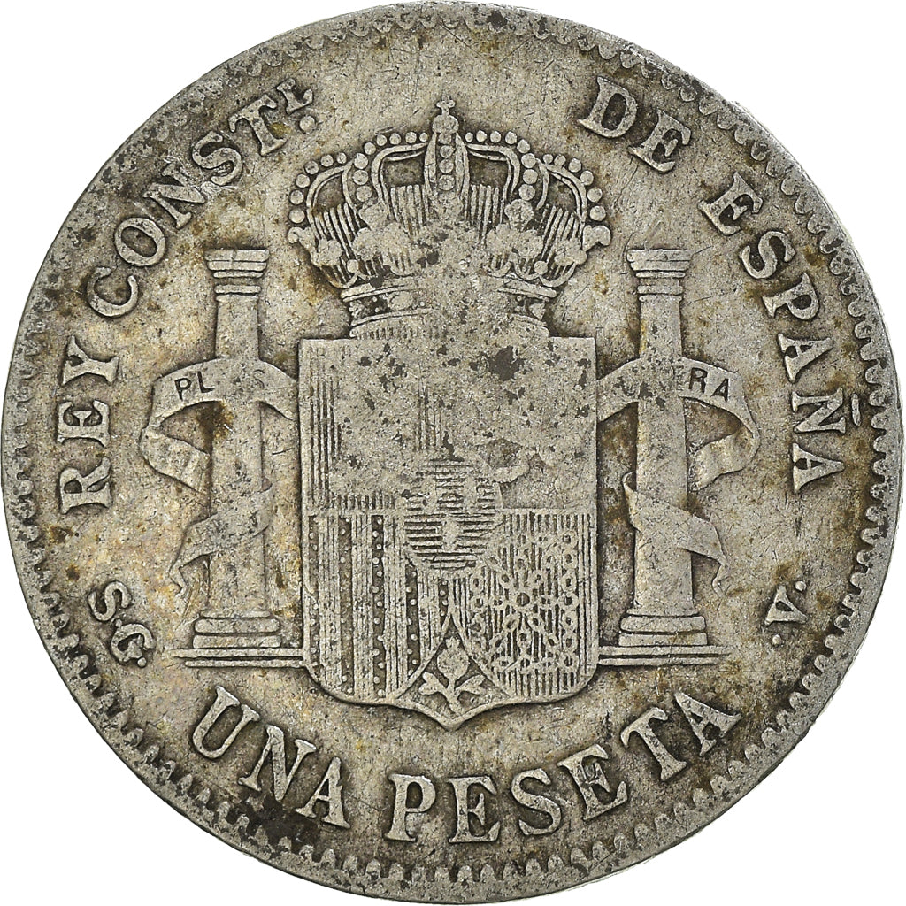 Monnaie, Espagne, Alfonso XIII, Peseta, 1899, Valencia, TB, Argent, KM:706
