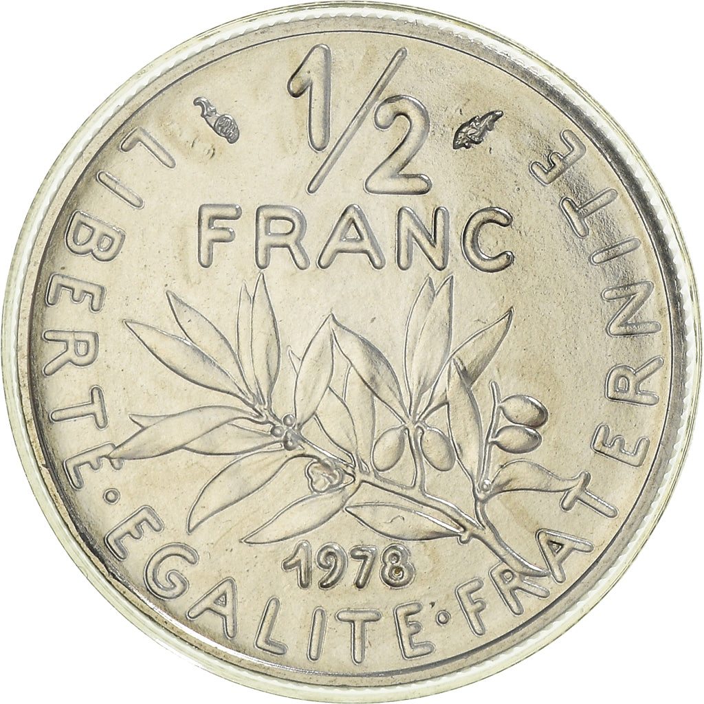 Coin, France, Semeuse, 1/2 Franc, 1978, Paris, FDC, MS(65-70), Nickel, KM:931.1