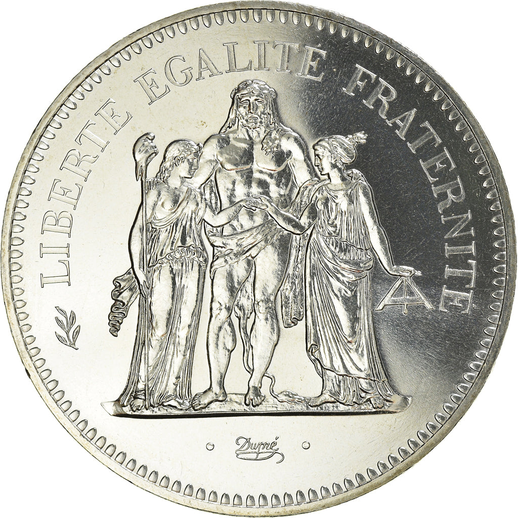 Münze, Frankreich, Hercule, 50 Francs, 1977, Paris, FDC, STGL, Silber
