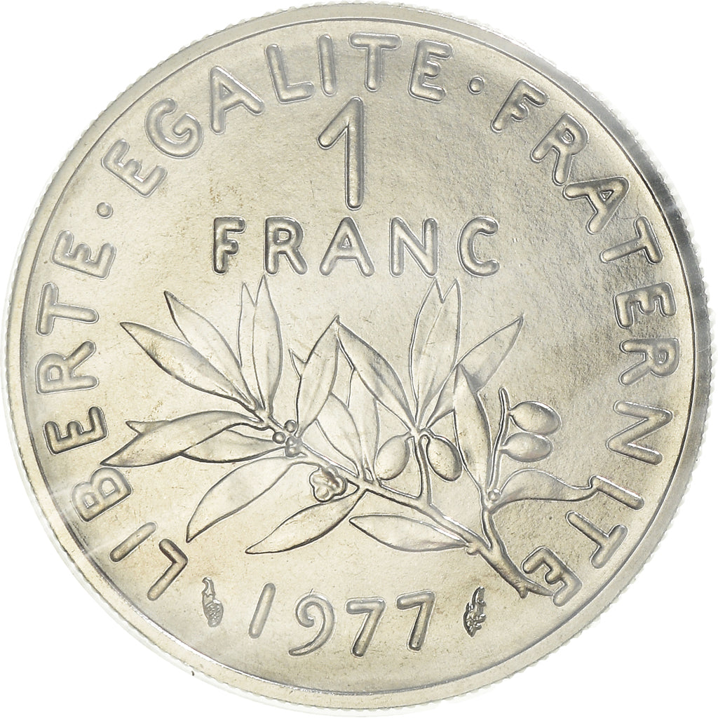 Coin, France, Semeuse, Franc, 1977, Paris, FDC, MS(65-70), Nickel, KM:925.1