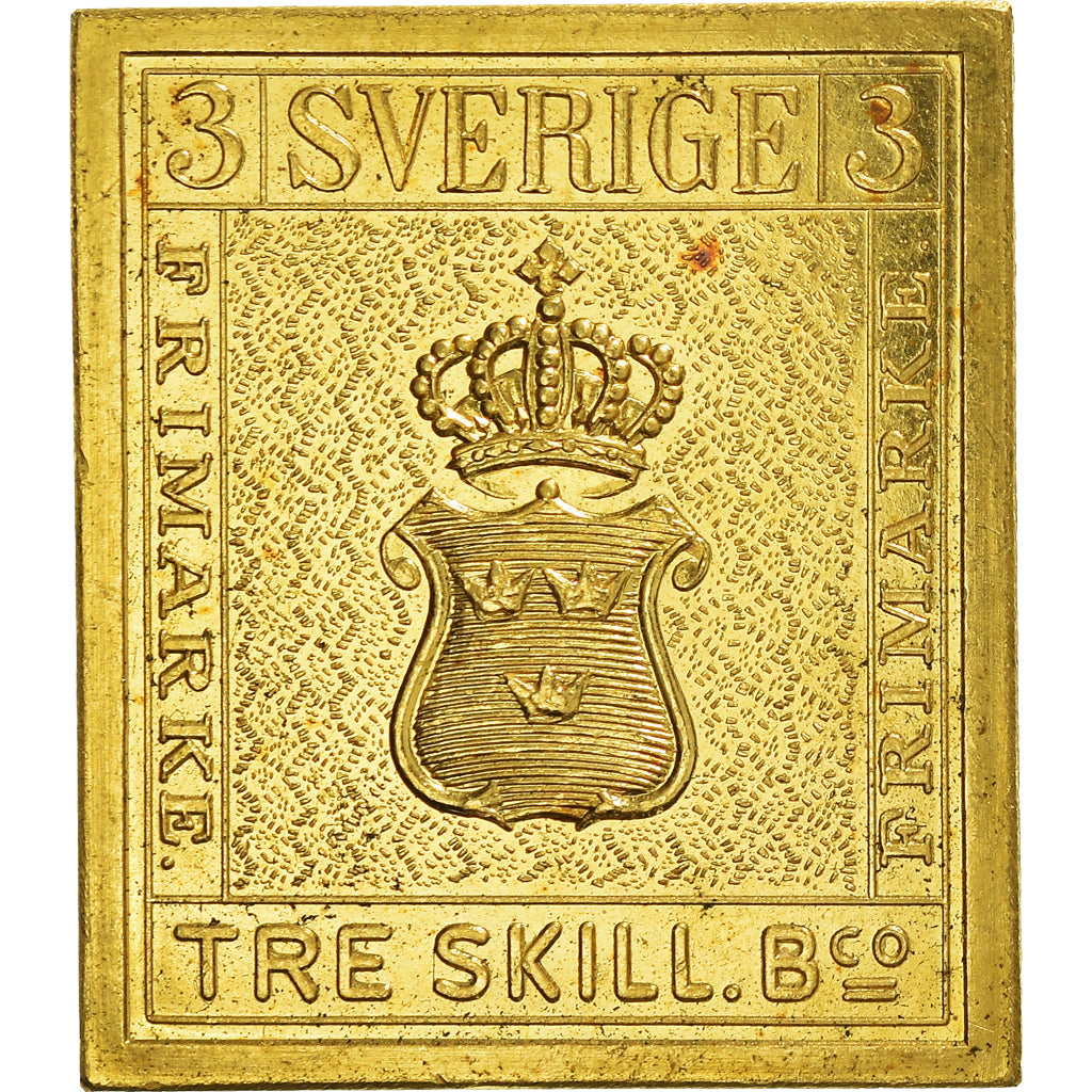 France, Médaille, 125e anniversaire du timbre poste, Frimarke, Sverige, 1988