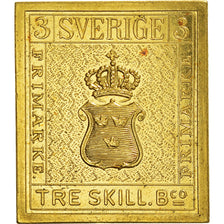 France, Médaille, 125e anniversaire du timbre poste, Frimarke, Sverige, 1988