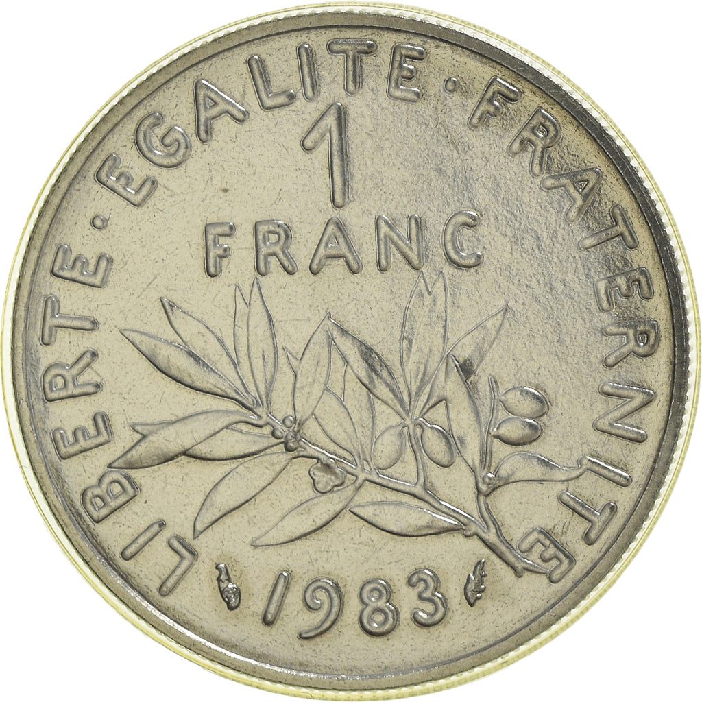Coin, France, Semeuse, Franc, 1983, Paris, FDC, MS(65-70), Nickel, KM:925.1