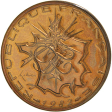 Coin, France, Mathieu, 10 Francs, 1982, FDC, tranche B, MS(65-70), Nickel-brass