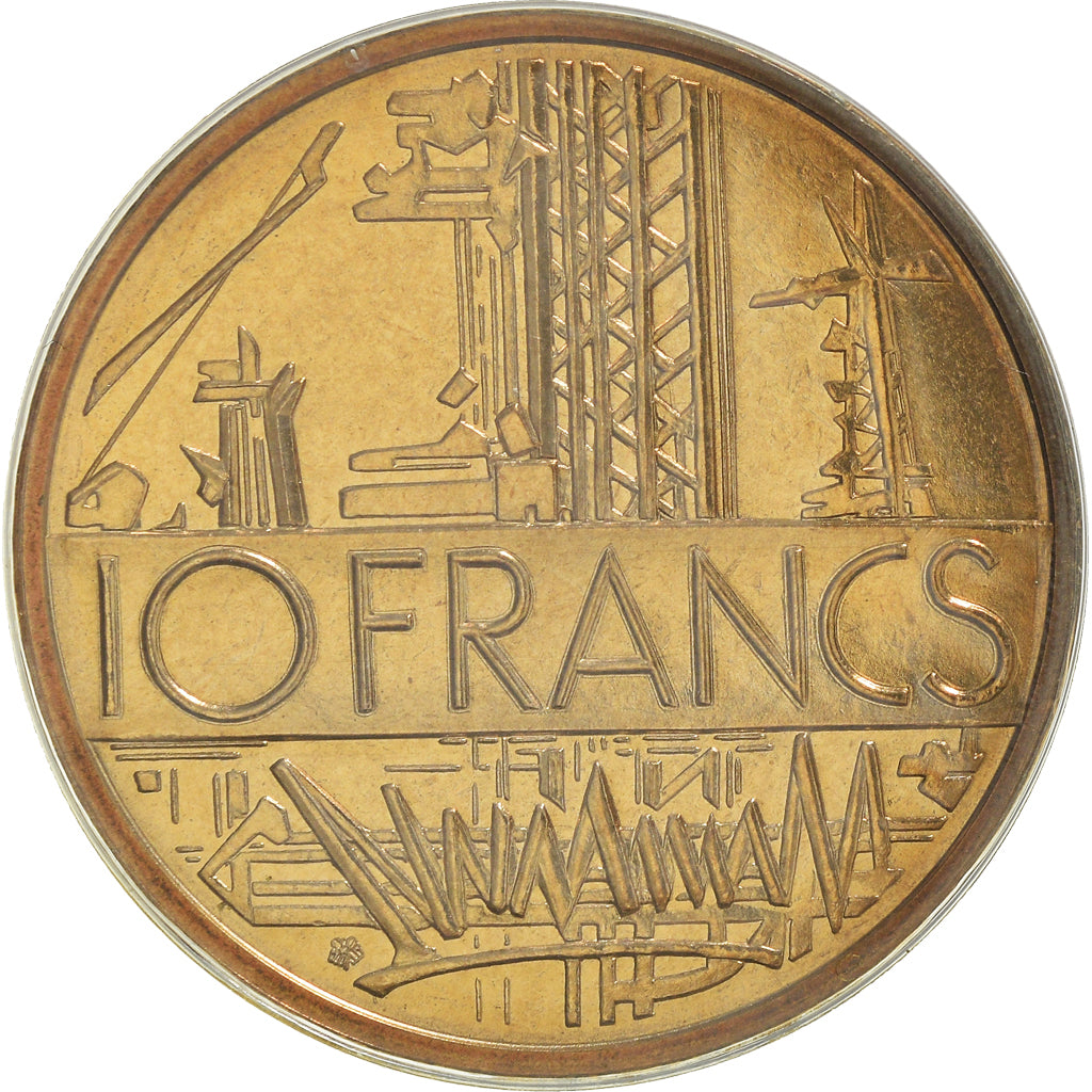 Coin, France, Mathieu, 10 Francs, 1982, FDC, tranche B, MS(65-70), Nickel-brass