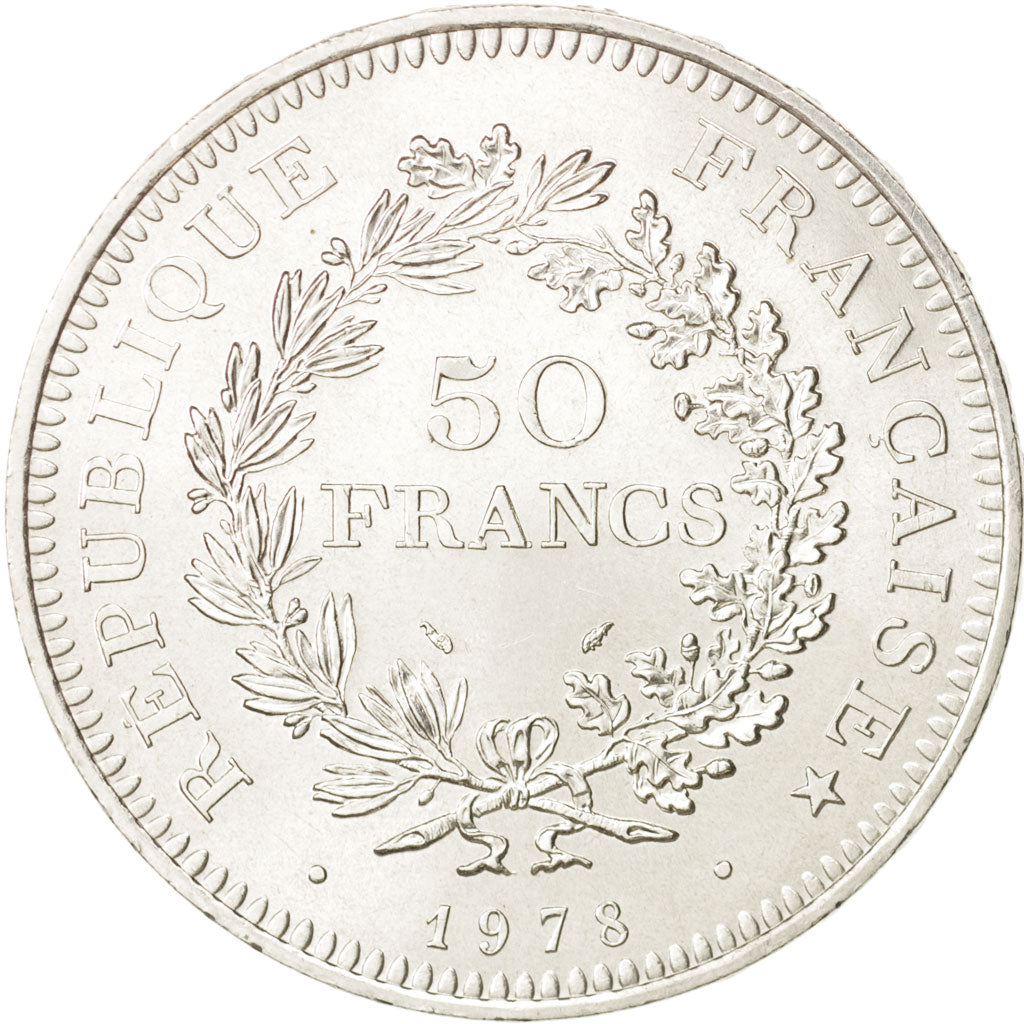 Frankreich, Hercule, 50 Francs, 1978, Paris, VZ+, Silber, KM:941.1, Gadoury:882