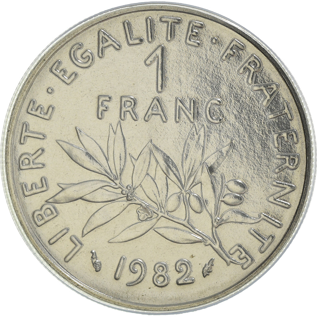 Coin, France, Semeuse, Franc, 1982, Paris, FDC, MS(65-70), Nickel, KM:925.1