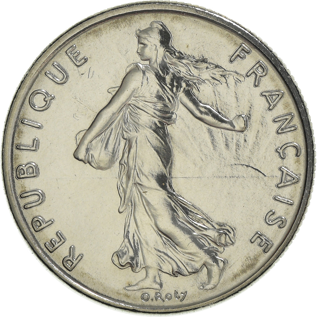 Moneta, Francja, Semeuse, 1/2 Franc, 1982, Paris, FDC, MS(65-70), Nikiel