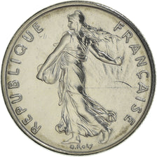 Moneta, Francja, Semeuse, 1/2 Franc, 1982, Paris, FDC, MS(65-70), Nikiel