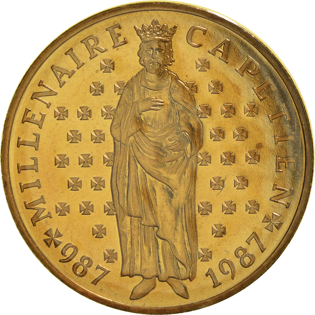 Münze, Frankreich, Hugues Capet, 10 Francs, 1987, FDC, STGL, Nickel-Bronze