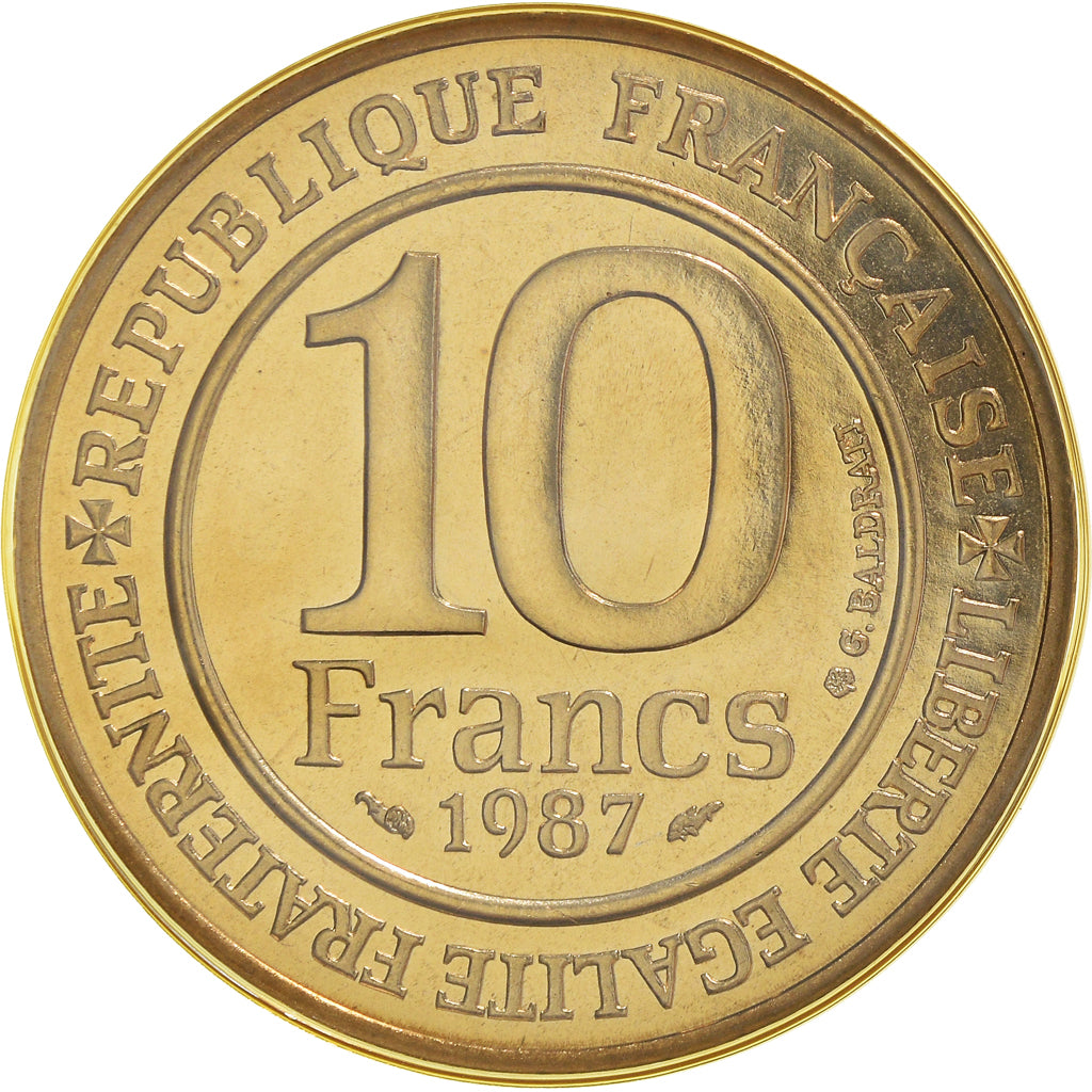 Münze, Frankreich, Hugues Capet, 10 Francs, 1987, FDC, STGL, Nickel-Bronze