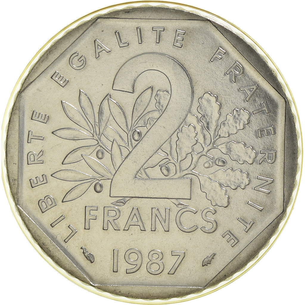 Moneta, Francia, Semeuse, 2 Francs, 1987, Paris, FDC, FDC, Nichel, KM:942.1