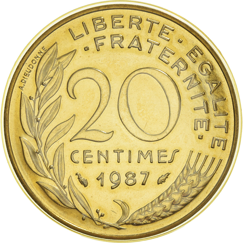 Coin, France, Marianne, 20 Centimes, 1987, Paris, FDC, MS(65-70)