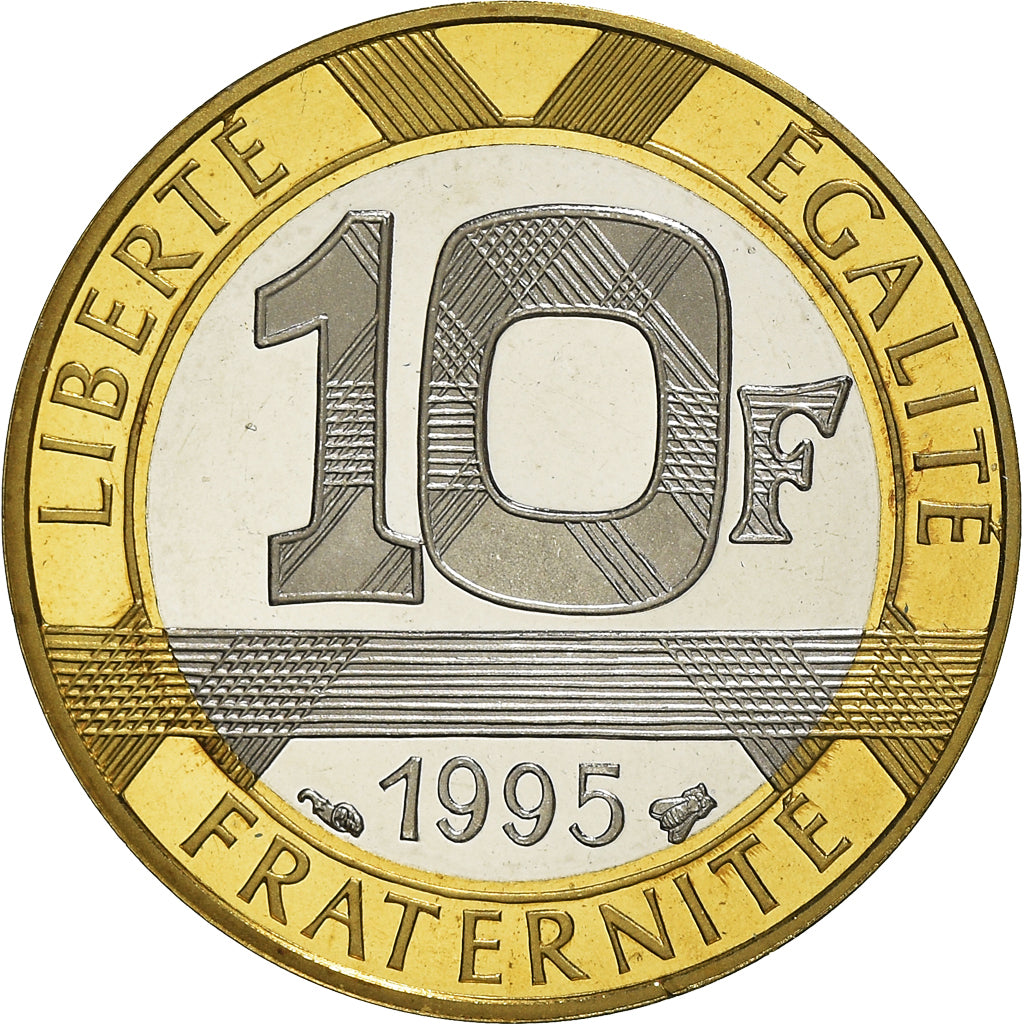 Moneta, Francia, Génie, 10 Francs, 1995, Paris, Proof, FDC, Bi-metallico